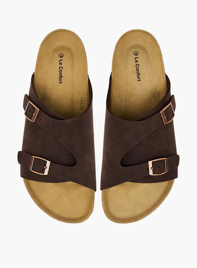 Le Confort Men Buckle Detail Comfort Sandals - Image 1